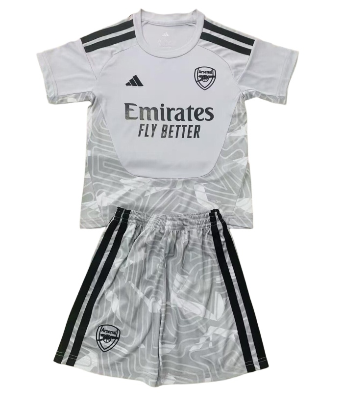 Kids-Arsenal 26/27 GK Grey Soccer Jersey