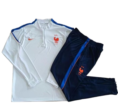 France 26/27 Tracksuit - White/Blue