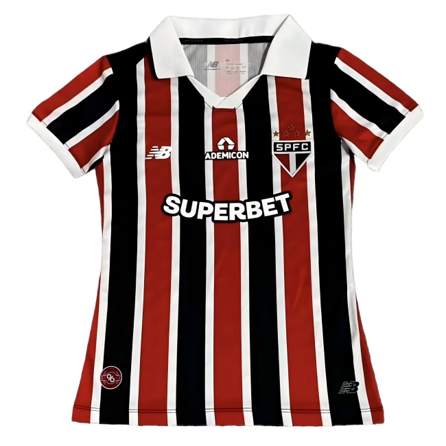 Sao Paulo Woman 26/27 Away Black/Red Soccer Jersey