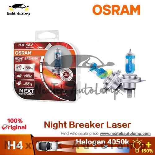 OSRAM H4 9003 HB2 64193NL Halogen Night Breaker Laser Next Generation 12V  60/55W P43t 150