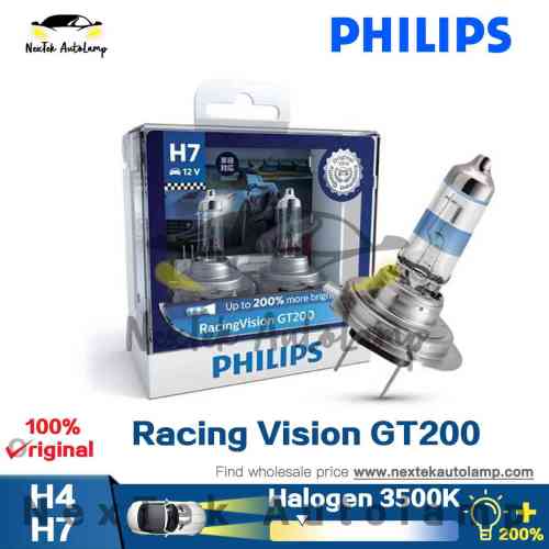 Philips Racing Vision GT200 H4 H7 3500K Car Headlight Bulb Light Halogen  +200% Yellow