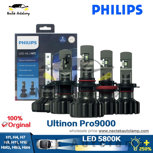 Philips Ultinon Pro9000 LED H1 Car Headlight 5800K Cool White +250