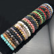 8mm Natural Stone Lava Tiger Eye Matt Black Agate Healing Bead Elastic Charm Yoga Bracelet Jewelry