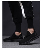  Male Lace Up Non-slip Men Low Athletic Sneakers Casual Men ShoesMen Sneakers Black Mesh Breathable Running Sport Shoes