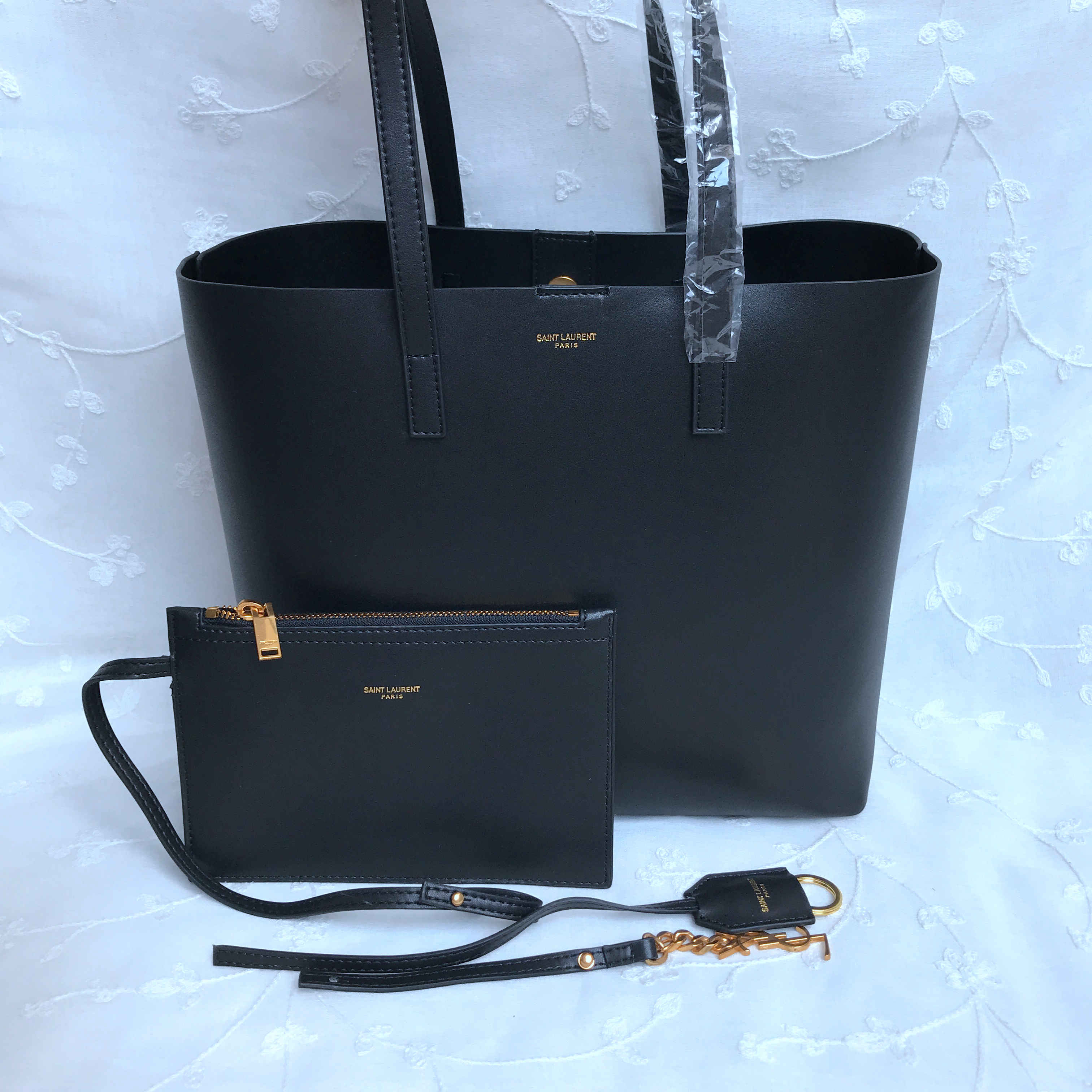 YSL SHOPPING BAG SAINT LAURENT N/S IN SUPPLE LEATHER