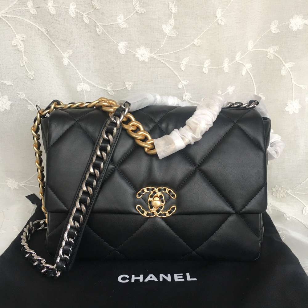 Replica Chanel 19 Large Flap Bag AS1161 Lambskin Red