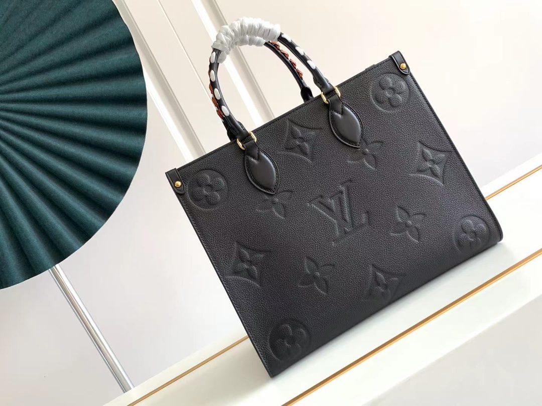 LOUIS VUITTON Onthego Size MM Noir M58522 Monogram Empreinte