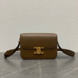 Celine CLASSIQUE TRIOMPHE BAG IN SHINY CALFSKIN BLACK 22cm