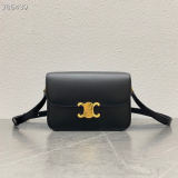 Celine CLASSIQUE TRIOMPHE BAG IN SHINY CALFSKIN BLACK 22cm