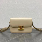 Celine CLASSIQUE TRIOMPHE BAG IN SHINY CALFSKIN BLACK 22cm