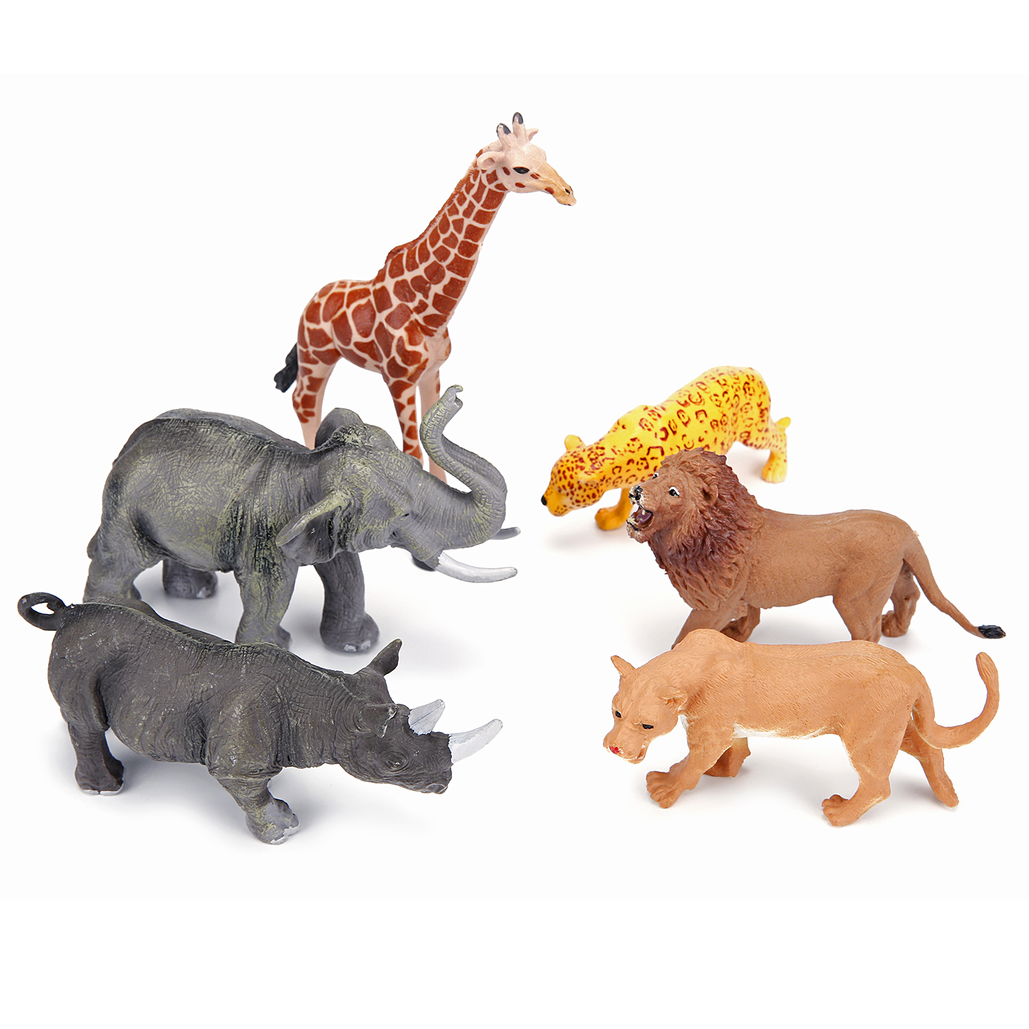 plastic safari animal figurines
