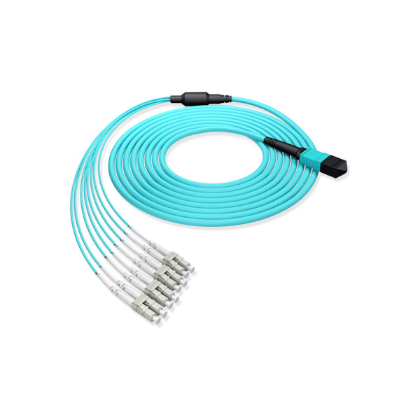 Fiber Optical 24 cores SM/MM/OM4 MPO-LC Patch Cord
