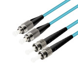 Fiber optic patch cord ST-FC 10G OM3 multi mode 2 cores 1-150M customizable