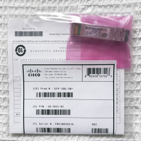 Cisco SFP-10G-SR 10GBASE-SR 850nm 400m SFP+ Transceiver with Green Hologram Label