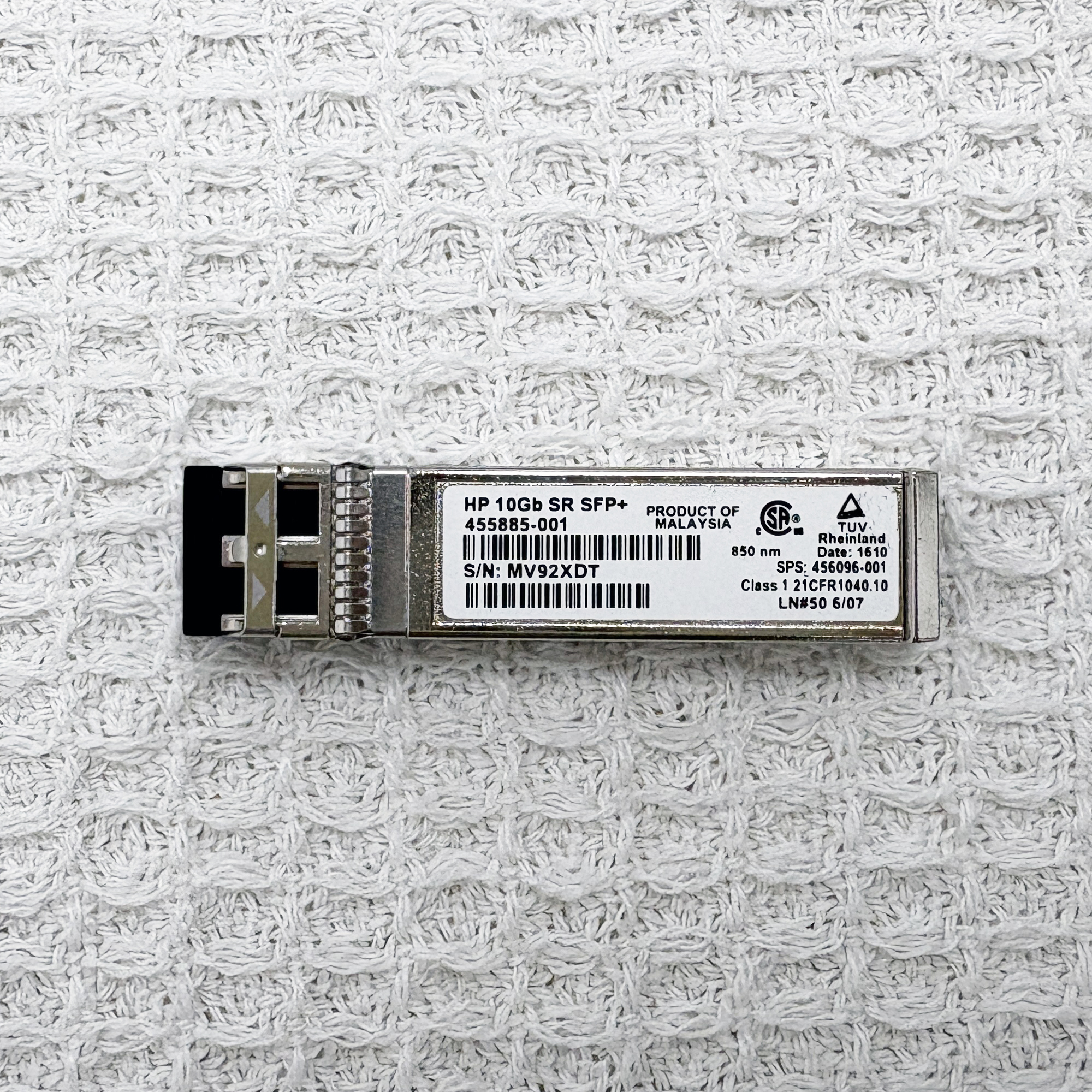 HP 455885-001 10GB BASE-SR 850nm MMF LC SFP+ Transceiver