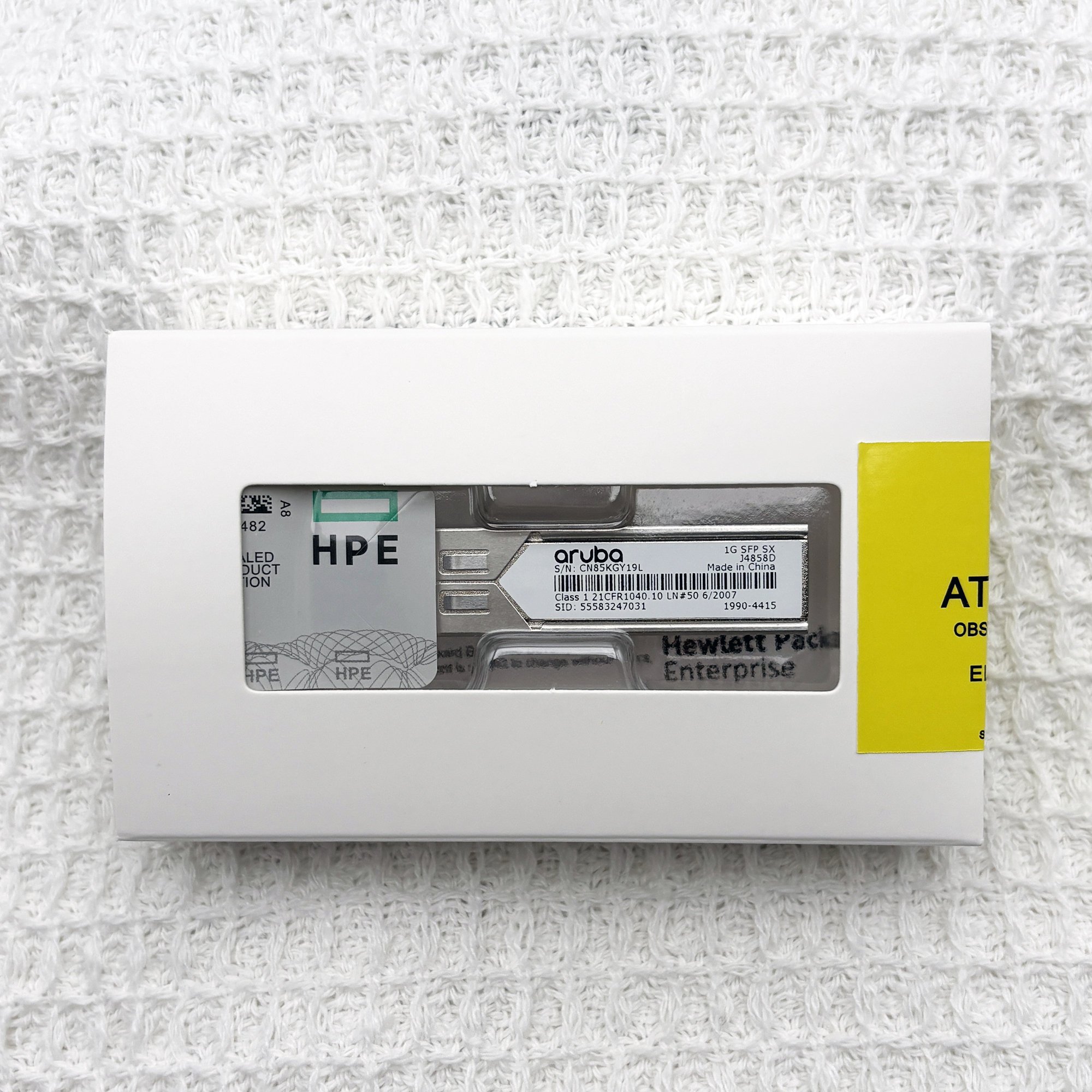 HPE Aruba J4858D 1G SFP LC SX 500m MMF Transceiver