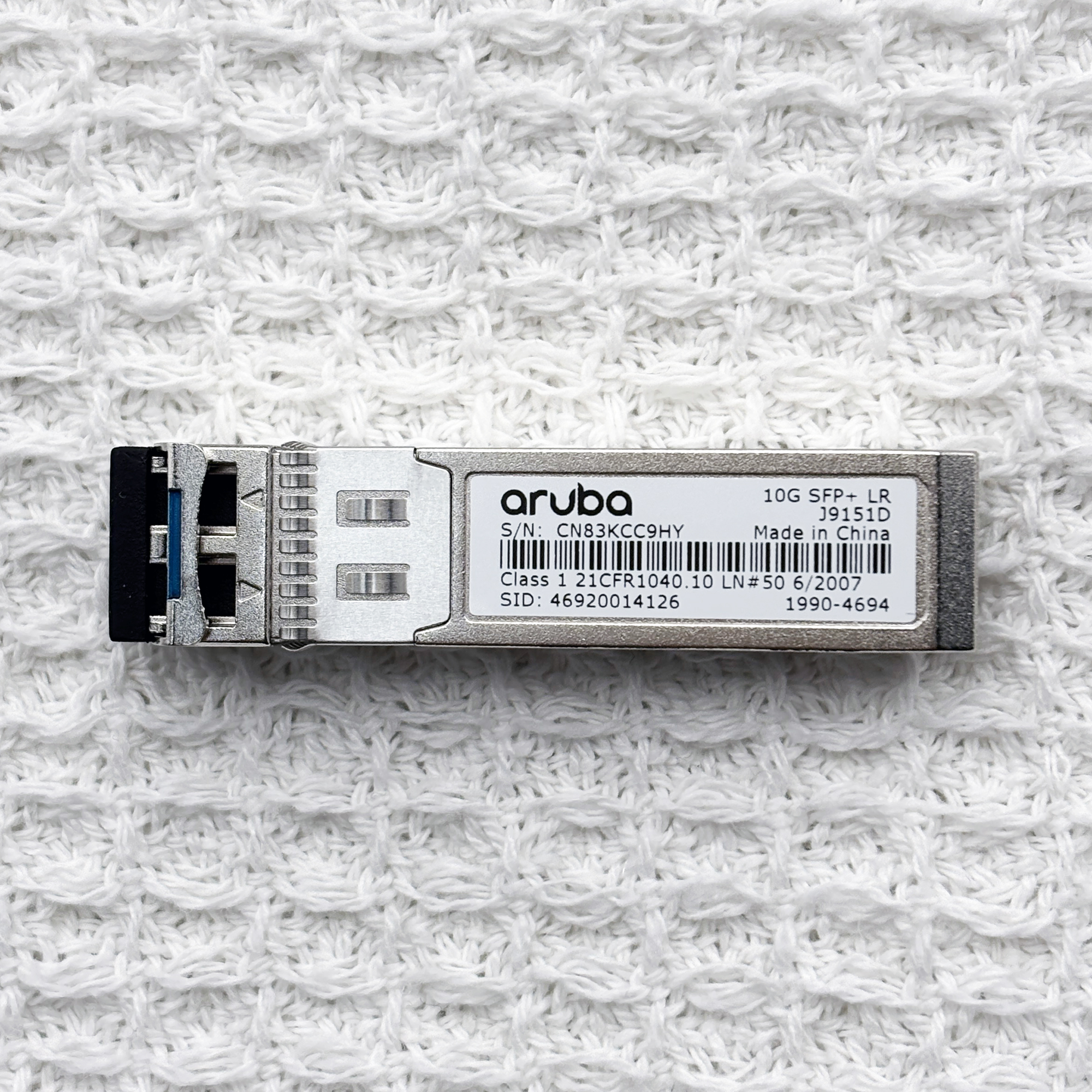 HPE Aruba J9151D 10G SFP+ LC LR 10km SMF Transceiver