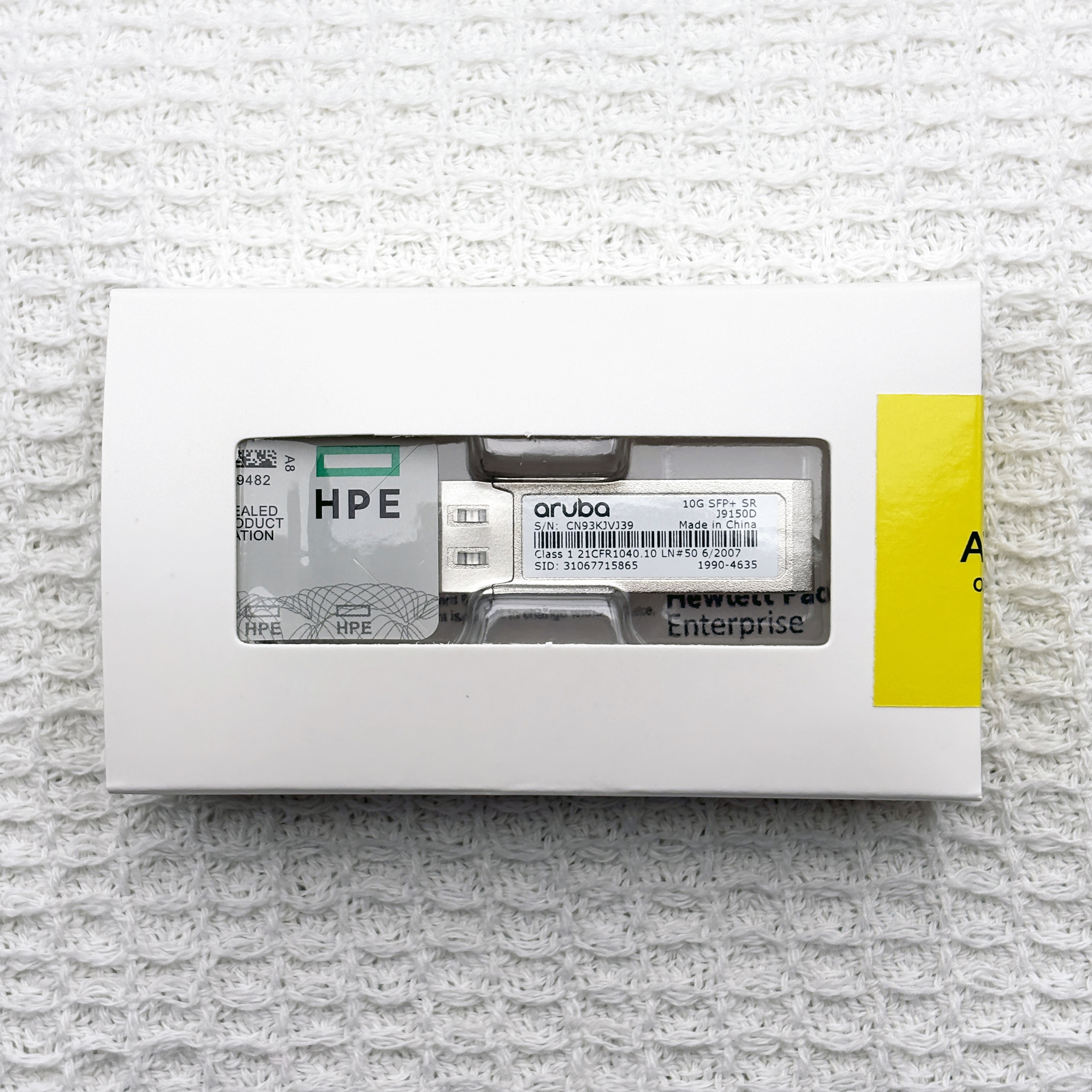 HPE Aruba J9150D 10G SFP+ LC SR 300m MMF Transceiver