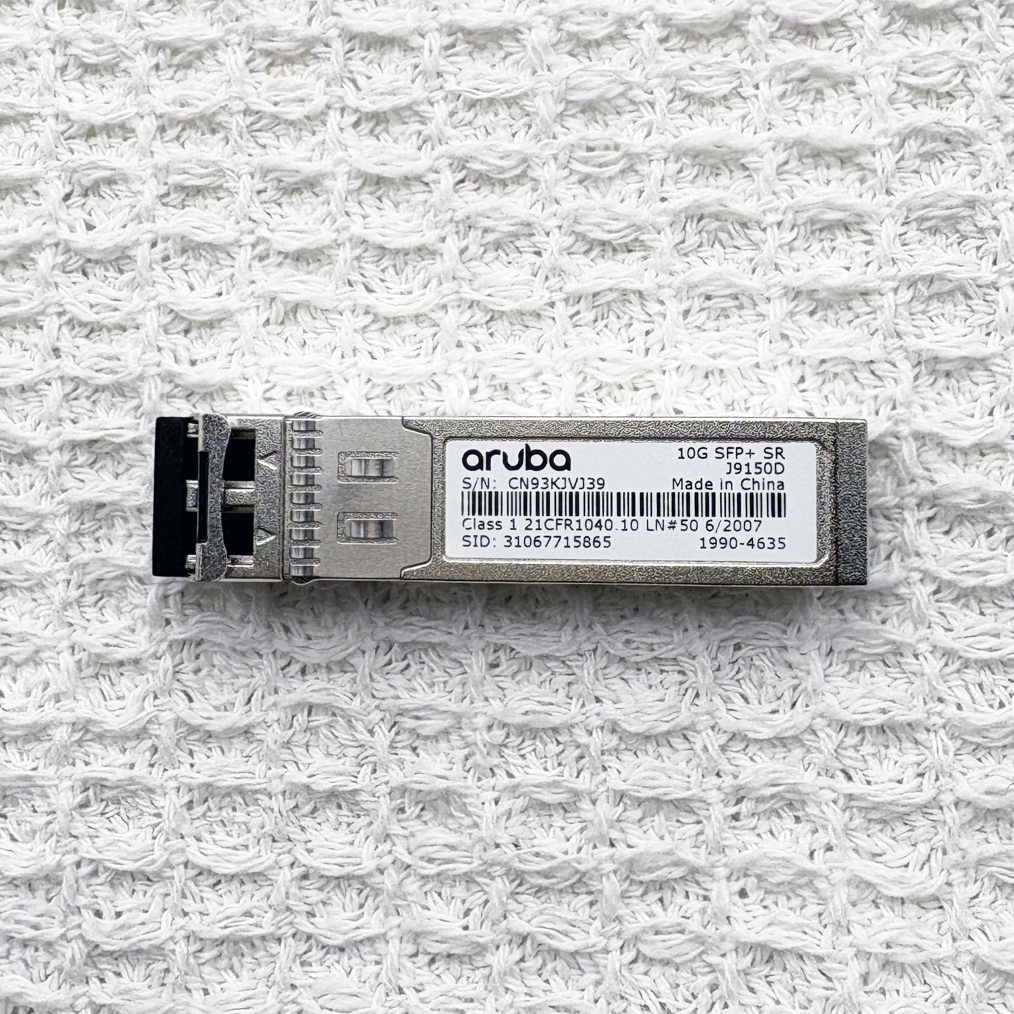 HPE Aruba J9150D 10G SFP+ LC SR 300m MMF Transceiver