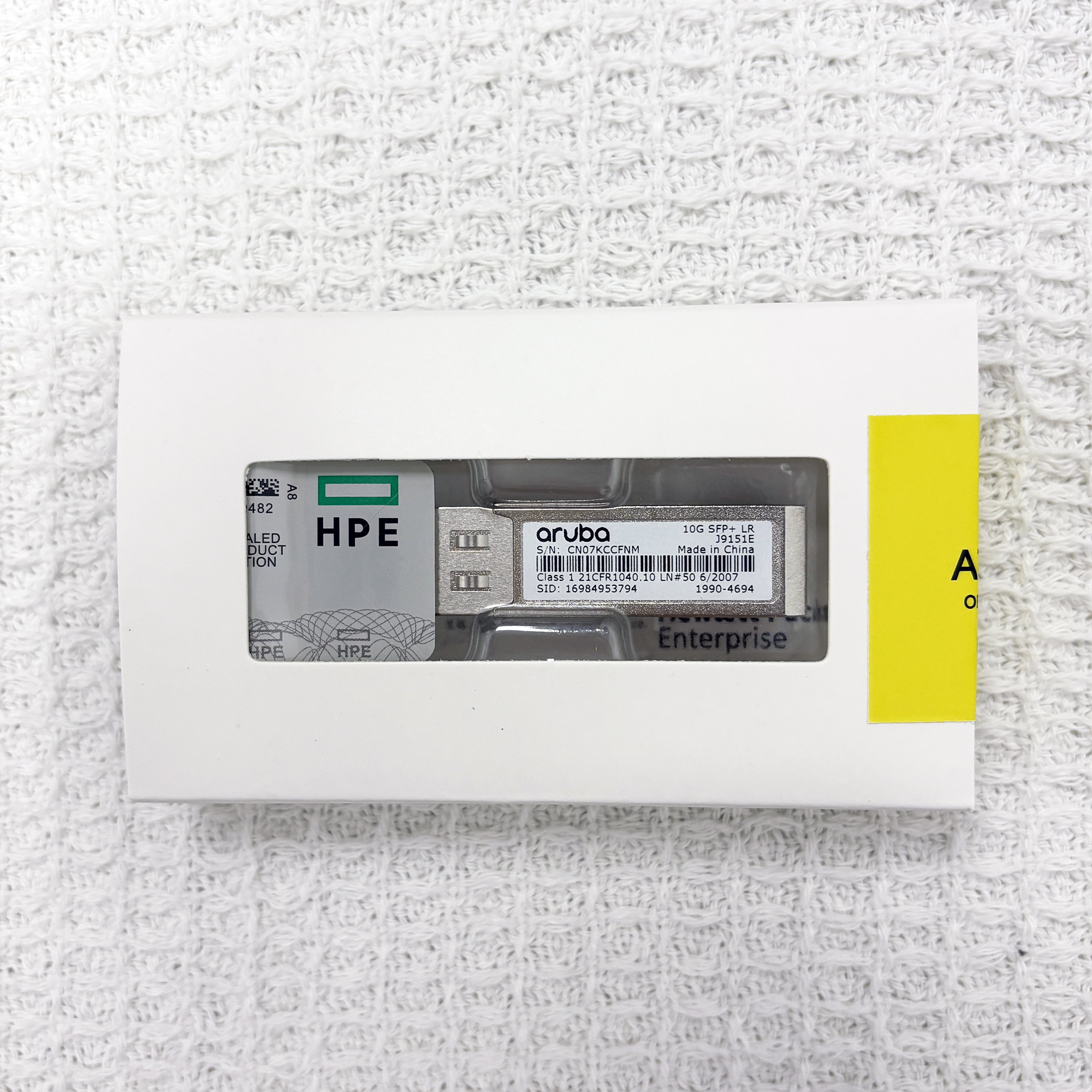 HPE Aruba J9151E 10G SFP+ LC LR 10km SMF Transceiver