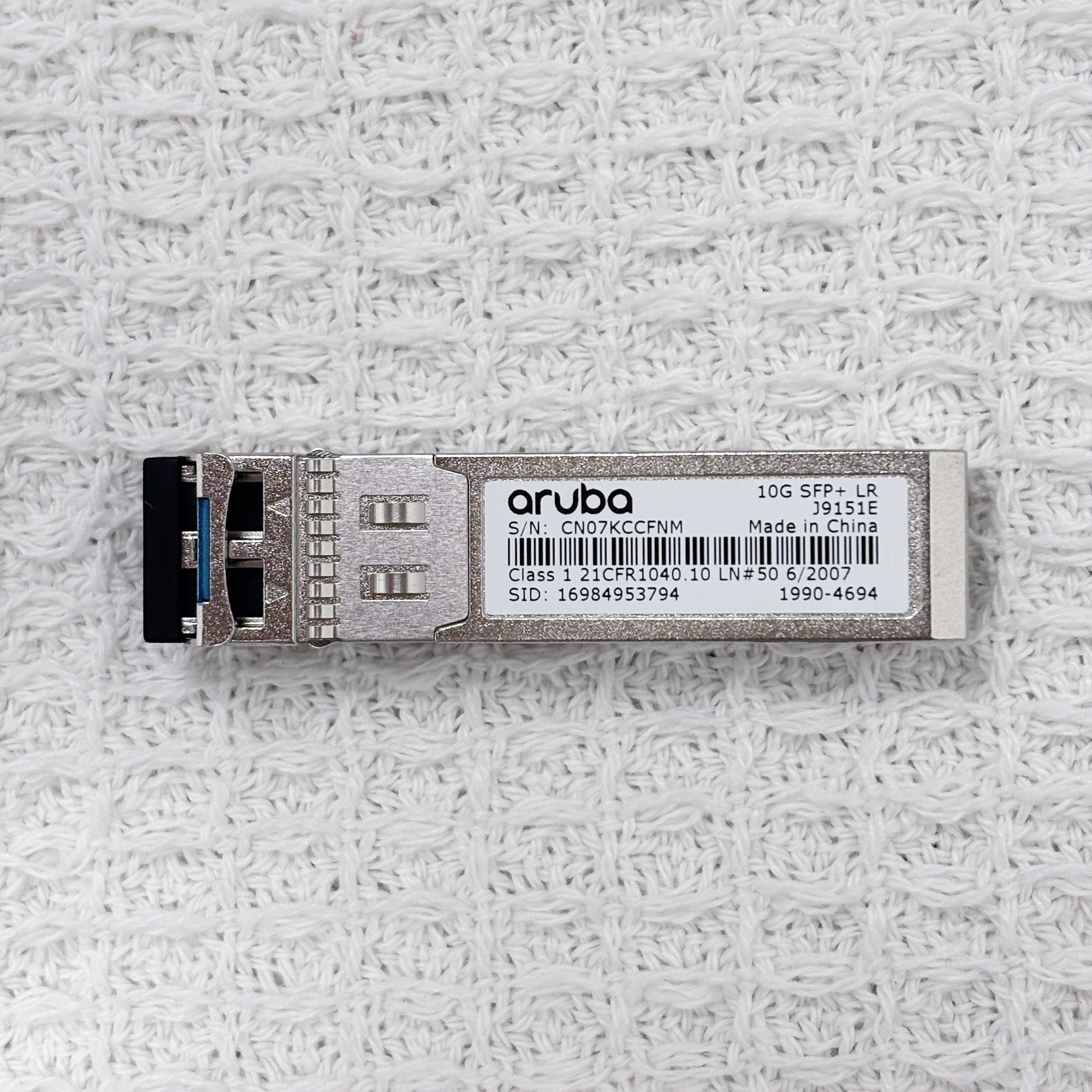 HPE Aruba J9151E 10G SFP+ LC LR 10km SMF Transceiver