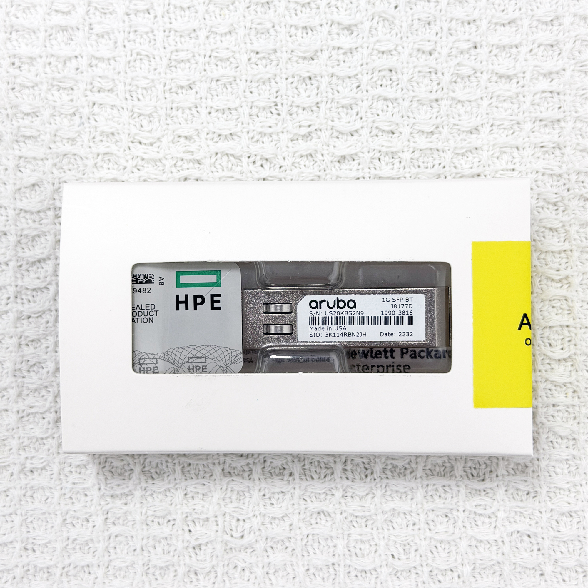 HPE Aruba J8177D 1G SFP RJ45 T 100m Cat5e Transceiver