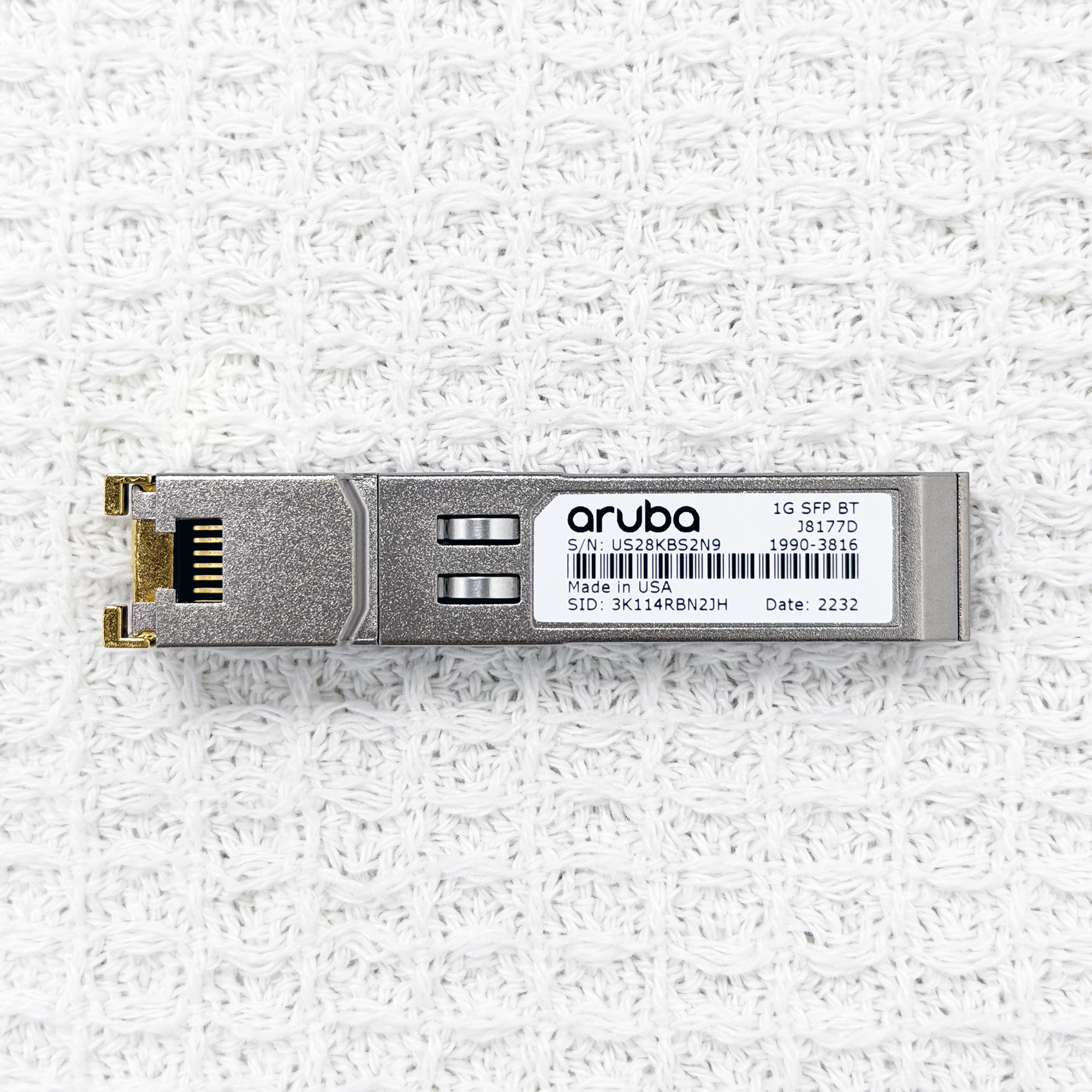HPE Aruba J8177D 1G SFP RJ45 T 100m Cat5e Transceiver