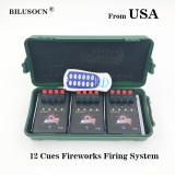 Shipping From USA 12 Cue Wireless Fireworks Firing system equipment+Igniter Remote control