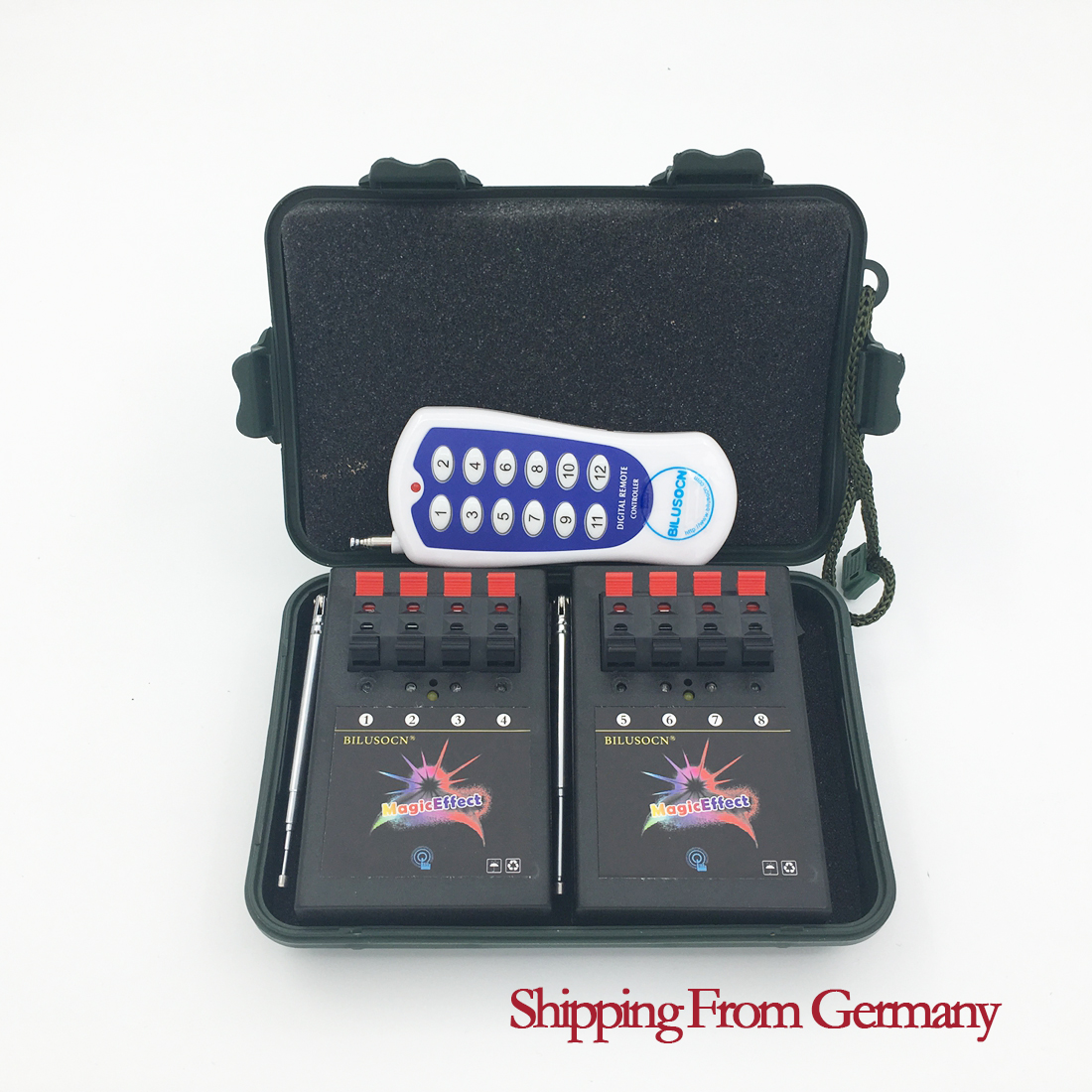Shipping From Germany 8 Cue Wireless Fireworks Firing system equipment+Igniter Remote control
