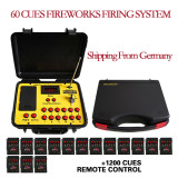 Shipping From Germany Bilusocn 300M distance+60 Cues Fireworks Firing System ABS Waterproof Case remote Control Equipment