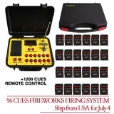Shipping From USA Bilusocn 500M distance+96 Cues Fireworks Firing System ABS Waterproof Case remote Control Equipment