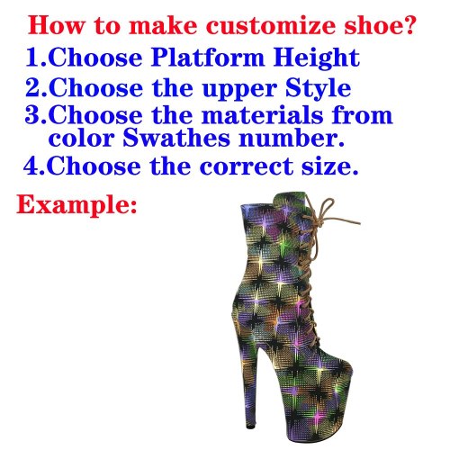 Shinny Pu Customize Style Pole Dance Shoes
