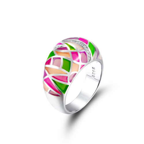 Enamel Style Ring Jewelry