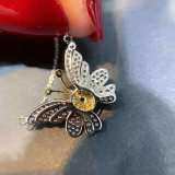 Canary 🦋 Butterfly Diamond Necklace