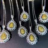 Droplets 💧  Canary  Diamond  Necklace