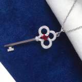Ruby Key Diamond Pendant