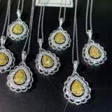 Droplets 💧  Canary  Diamond  Necklace