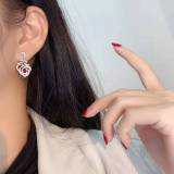 Ruby Feather Diamond Stud Earrings