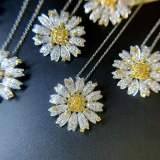 Daisy 🌼 Canary Diamond  Necklace