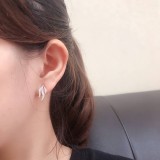 18k Gold Orchid Diamond Stud Earrings