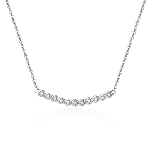 925 Sterling Silver  Necklace with AAAA CZ 