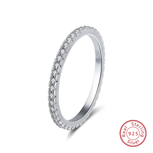 S925 Sterling Silver Ring with AAAA CZ