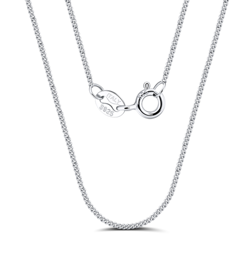 925 Sterling Silver 1.0mm Side Chain Necklace