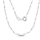 925 Sterling Silver 1.0mm Twisted Link Chain Necklace 18'' 45cm