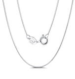 925 Sterling Silver 0.8mm Sided Snake Chain Necklace