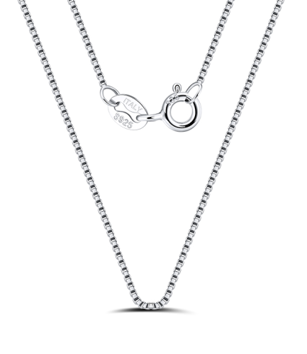 925 Sterling Silver  Box Chain Necklace