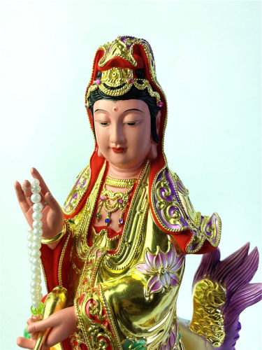 禦龍觀音/觀世音菩薩粉綫/珍珠漆/尺三