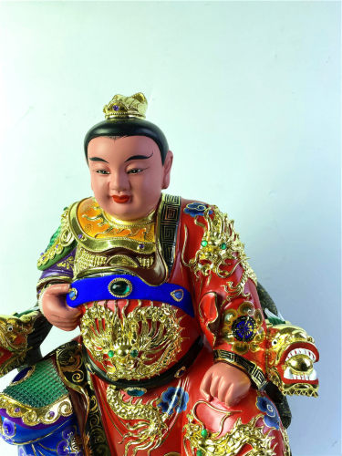 坐中壇元帥哪吒/三太子粉綫/珍珠漆/尺三