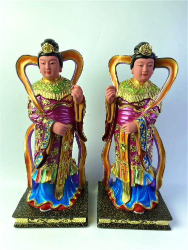 持扇宮女/日月宮女粉綫/珍珠漆/尺三