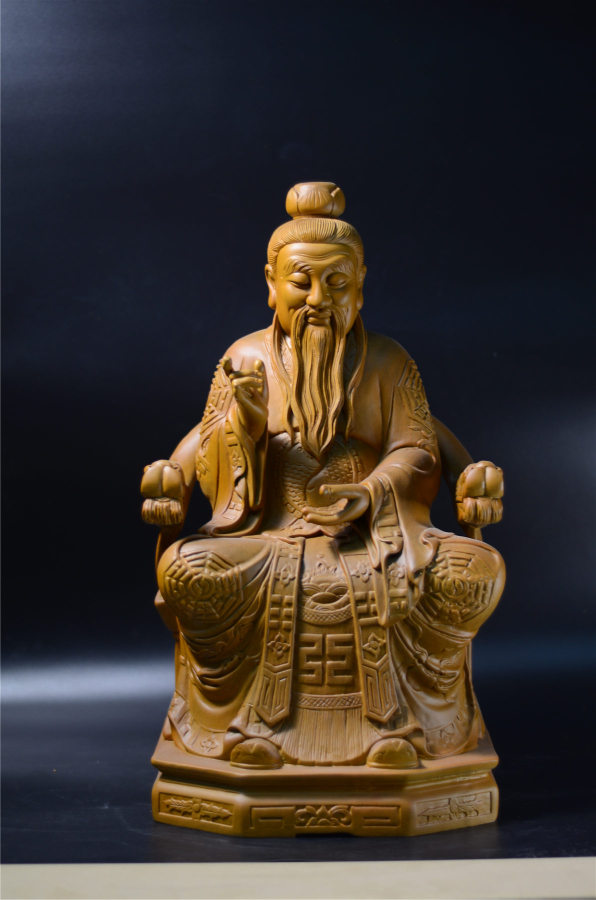 三清道祖/錦雕/二度/尺六/19寸